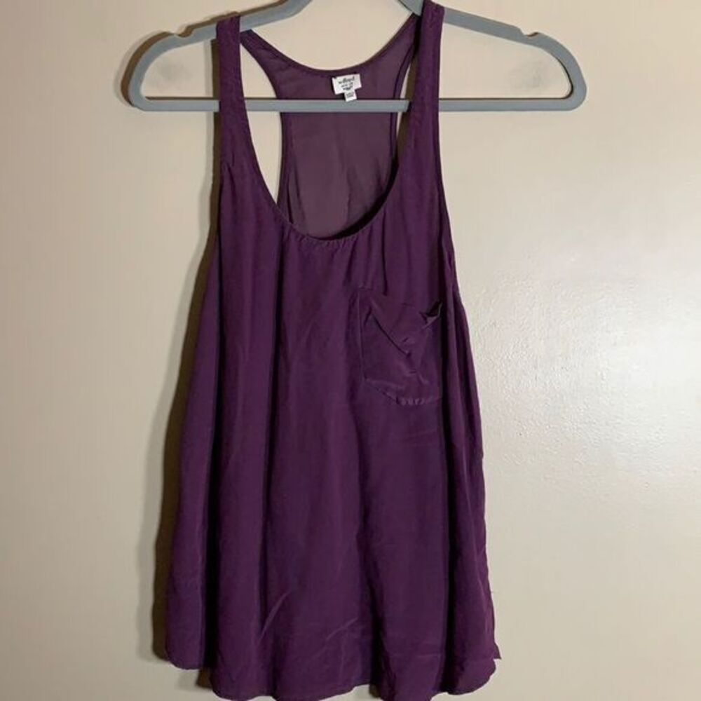 Wilfred 100% Silk Purple Tank Top